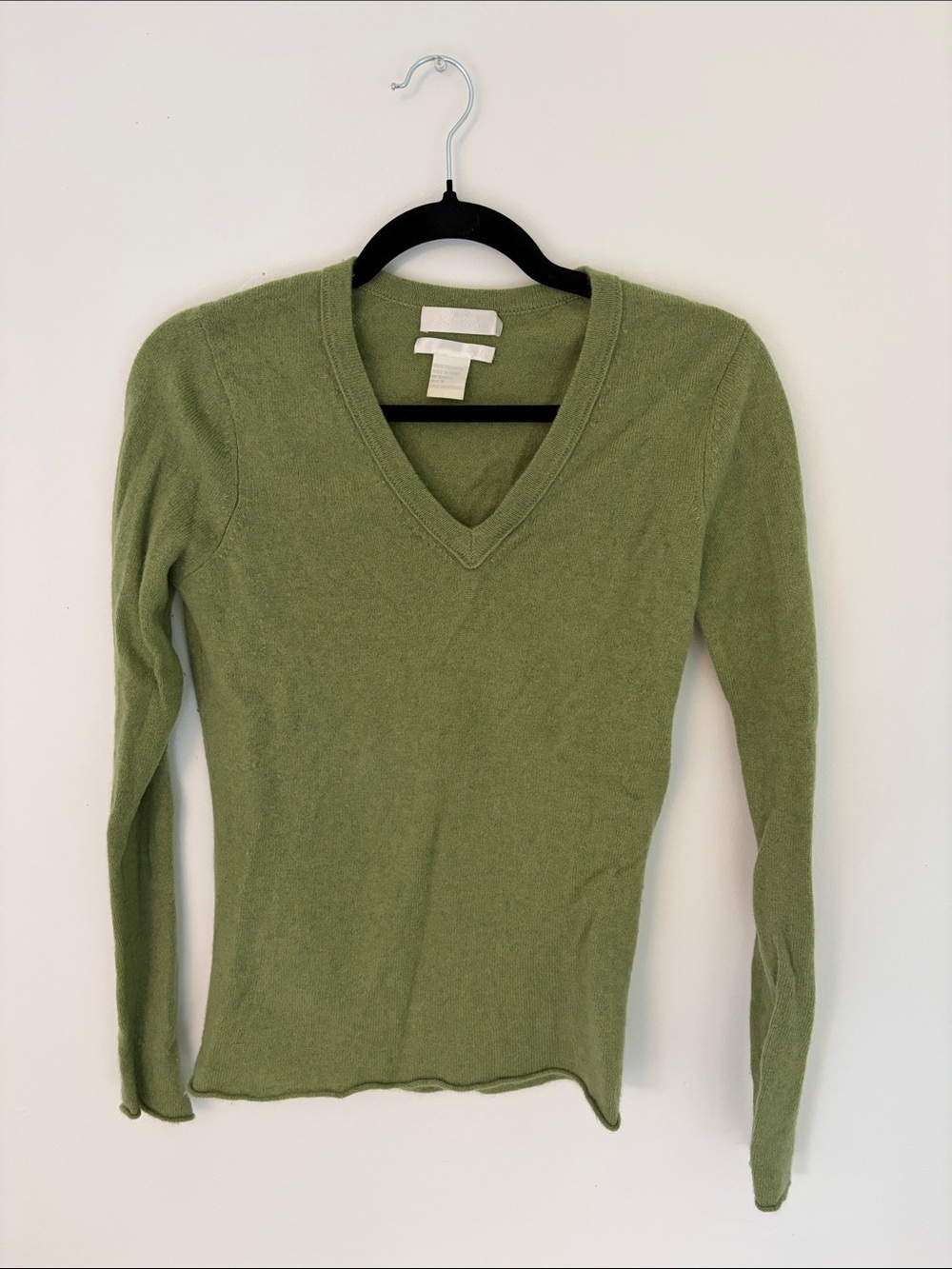 V-Neck Cashmere Women's Sweater Green